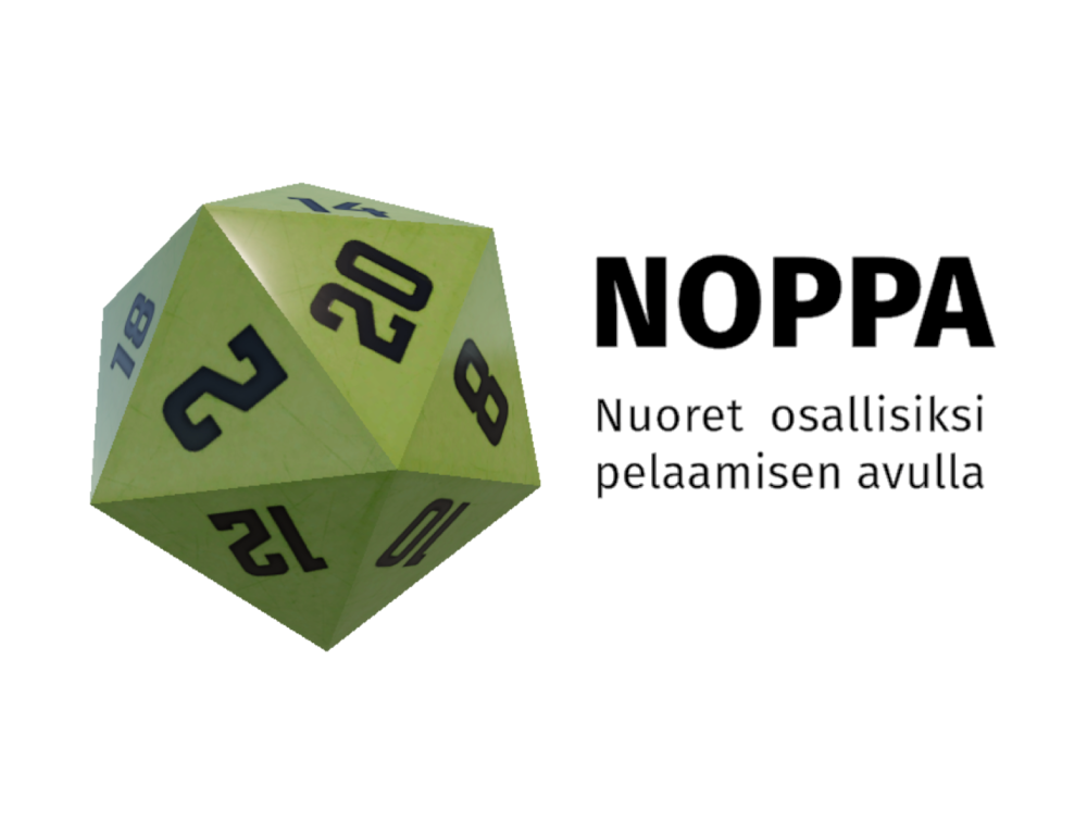 Noppa-hankkeen logo valkoisella taustalla